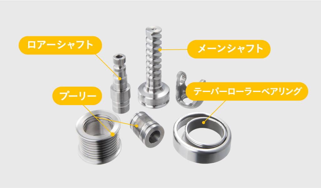 ロアーシャフト メーンシャフト プーリー テーパーローラーベアリング